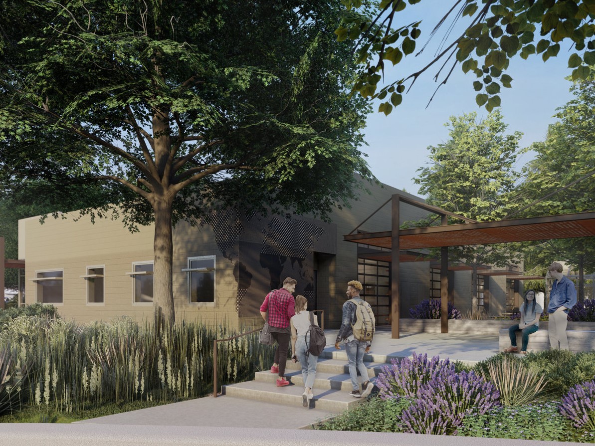 uc davis coffee center exterior rendering