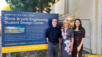Diane Bryant Engineering Student Design Center sign unveiling