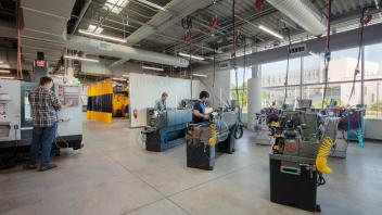machining and fabrication lab and welding room