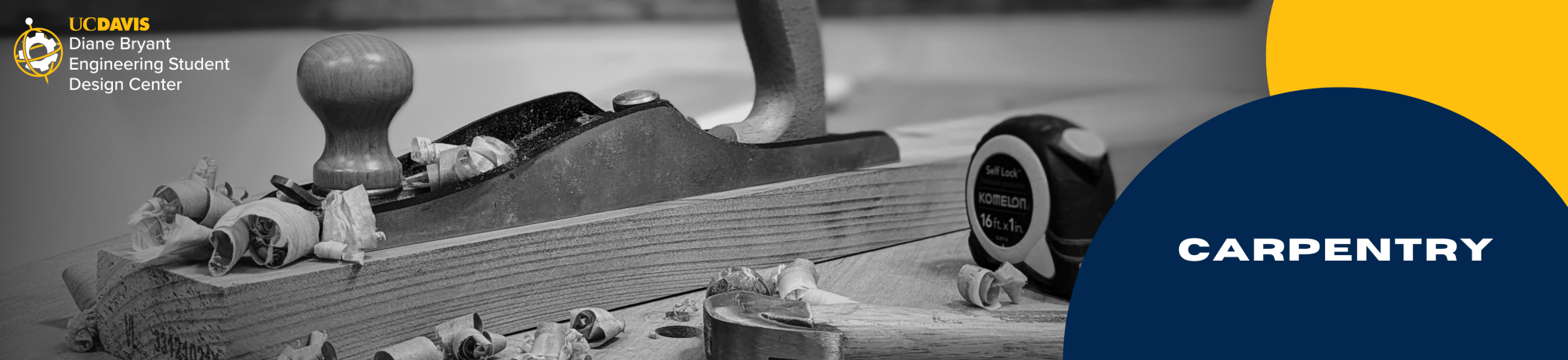 Black and White image showing wood working hand tools.